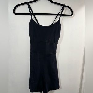 Black Athletic Spandex Romper